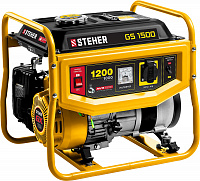 GS-1500 STEHER Генератор бензиновый 1200Вт, 4л.с, 113см3, 4-х такт, топл. бак 8л, 24.5кг
