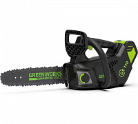 GD40TCS Greenworks Пила цепная аккум. 40v, 25.4 см ,без АКБ и ЗУ