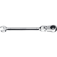 27101-08 Ключ гаечный комбинированный ЗУБР трещоточный шарнирный 8мм